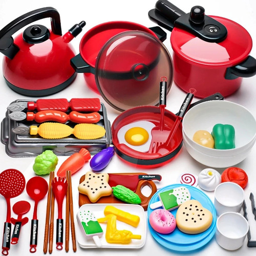 Kids girl play - play, kitchen