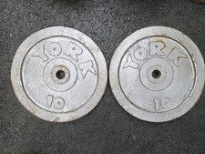 York 10kg Weight Plates X2 