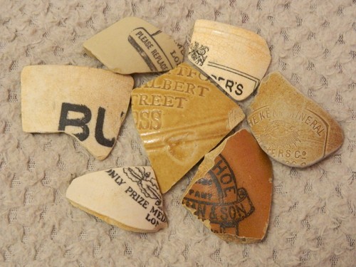 Beach found pottery pieces - beach, for