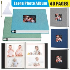 Large Self Adhesive Photo Album Scrapbook for 4x6 5x7 8x10 Pictures 40 Pages DIY