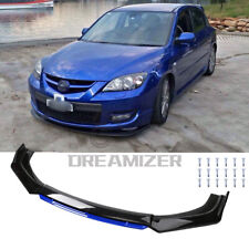 For Mazda 3 Gloss Front Bumper Splitter Diffuser Extension Spoiler Lip Body Kit