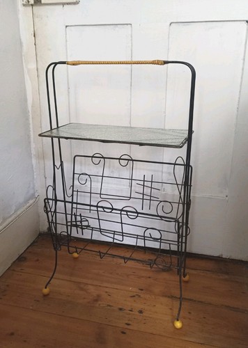 Vintage retro magazine rack - retro,