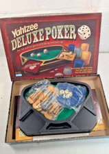 Rare Yahtzee Deluxe Poker Dice Board Game 2005 Parker Brothers Opened Never Used