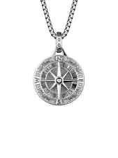 Men's Vintage Compass Navigator Pendant Necklace Stainless Steel Chain Fashion