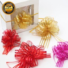 20 Pull Bows 50mm Wedding Car Gift Wrap Ribbon Florist WATERPROOF Decorations UK