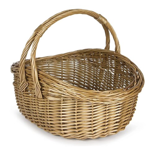 Wicker shopping basket - wicker,