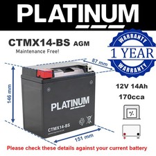 AGM Motorbike Battery for