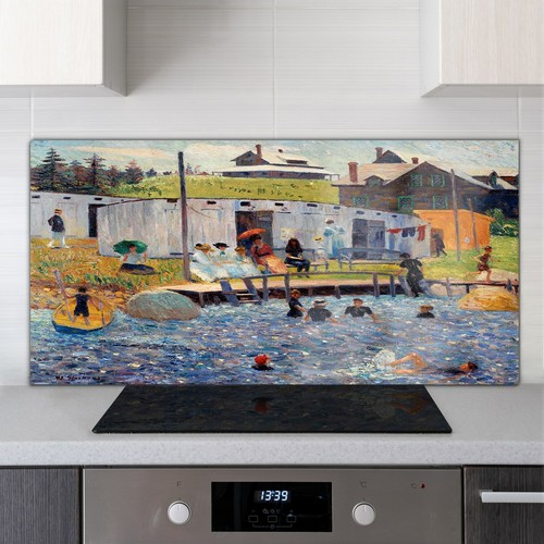 Glass decor cooker splashback - decor,