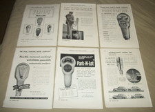 SIX VINTAGE 1951 PARKING METER ADVERTISEMENTS PARK-O-METER, DUAL, KARPARK ETC.