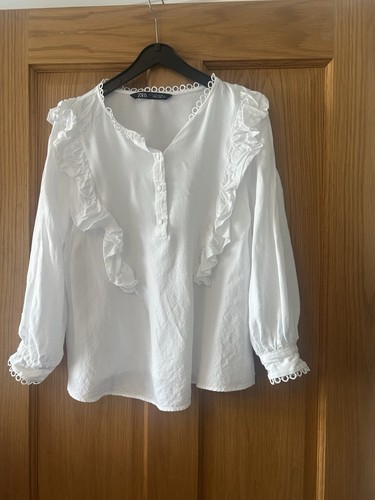 Zara white blouse eur uk - s,