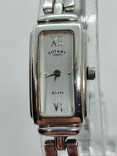 Vintage Rotary Elite 11591 Sterling Silver Ladies Dress Watch - Working Order