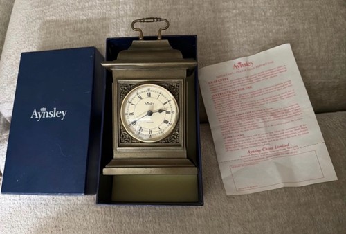 Aynsley brass carriage clock - aynsley,