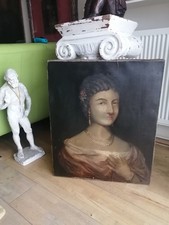 Old Antique Portrait Oil On
