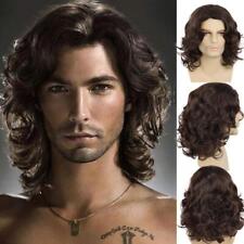 Men Natural Short Curly Wavy Hair Wig Synthetic Cosplay Party Fancy Dress Wigs.