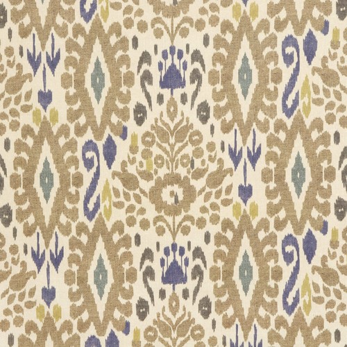 Zama ikat earth fabric - earth, cotton