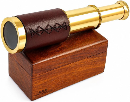 Antique leather bound brass - antique,