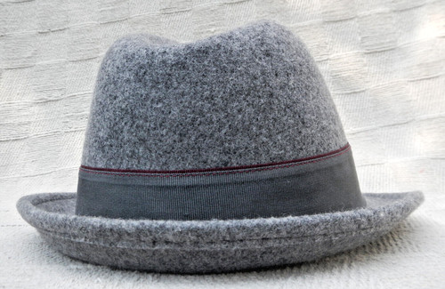 Wool grey trilby crown - trilby,