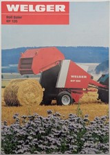 Original Welger RP 120 Roll Baler Brochure, c 1980's