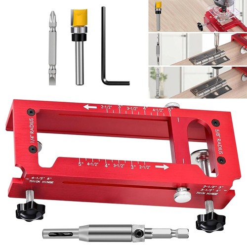 Adjustable door hinge template - adjustable,