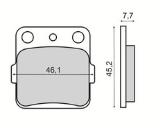 Rear Brake Pads Yamaha ATV YFZ 450 (Left) 2004 2005 RMS 225102850