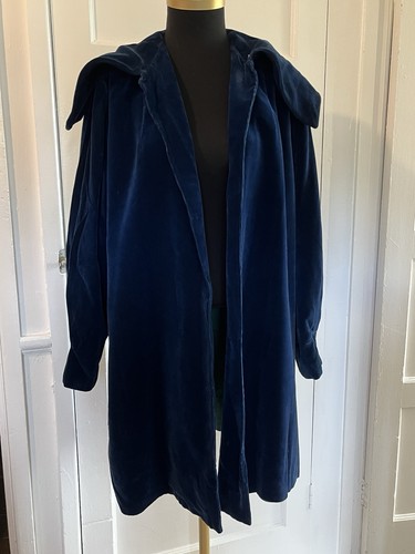 Vintage blue velvet needlecord - velvet,