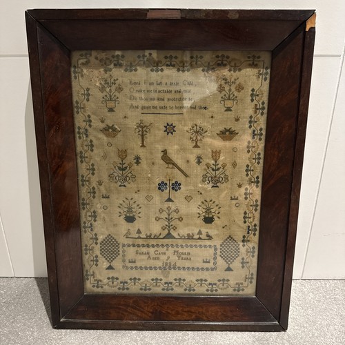 Antique sampler sarah cath - sampler,