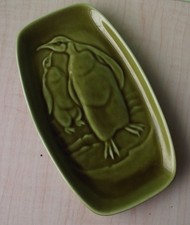 Poole Pottery Green Embossed