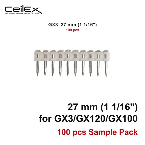 100x collated concrete nails - collated,