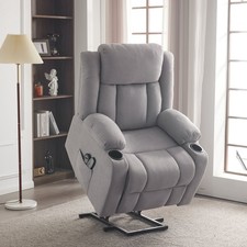 Electric Riser & Recliner Chair 8 Points Massage Heated Armchair Sofa For Elder