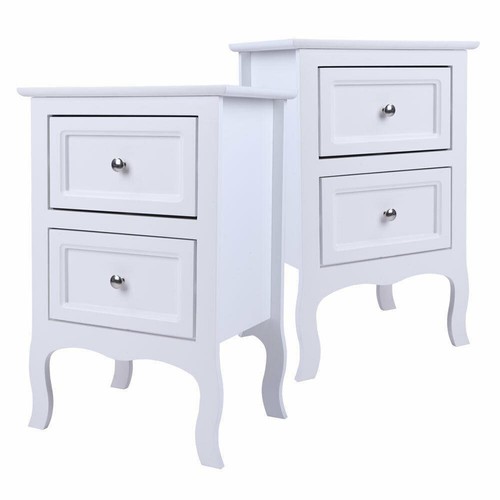 Pair bedside table cabinet - bedside,