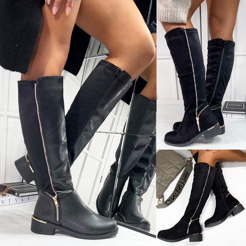 Womens knee high boots stretch - boots,