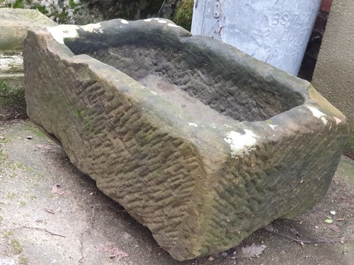 Antique stone trough garden - antique,