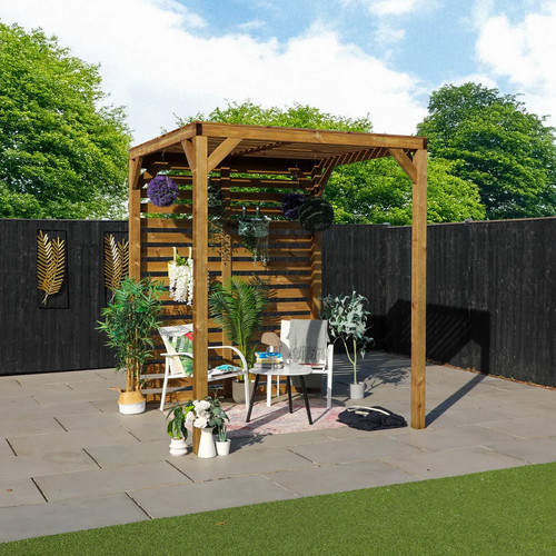 Luxury wooden pergola - wooden,