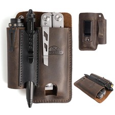 Leather Multitool Sheath with Belt Clip - Multitool Holster for Belt - EDC Be...