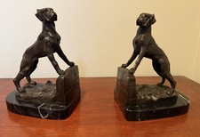 Vintage bronze boxer dogs - bronze,