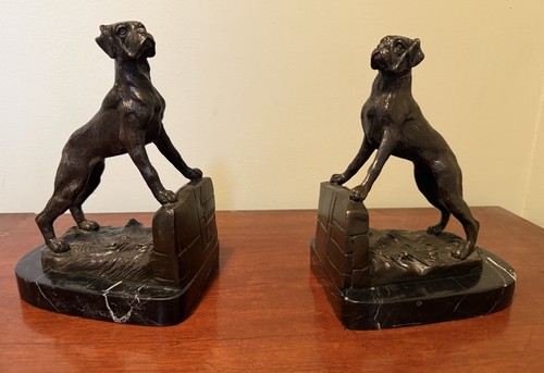 Vintage bronze boxer - vintage, on