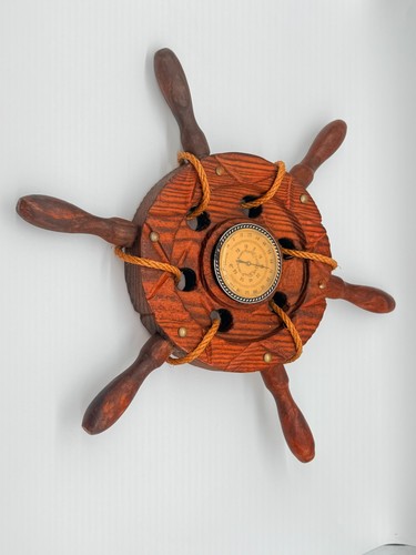 Vintage ships wheel - wheel, wall