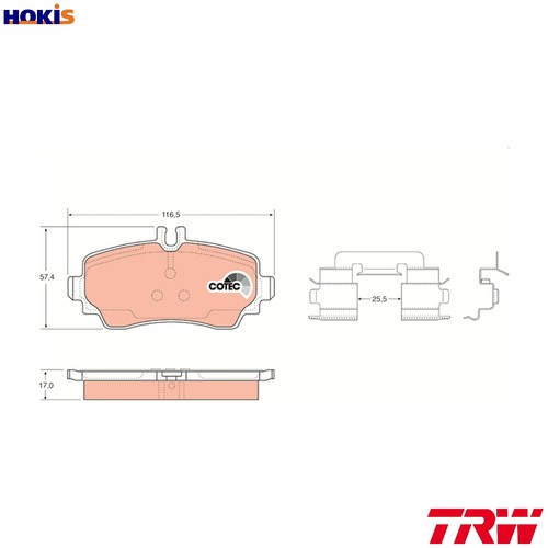 Brake pad set disc - brake,