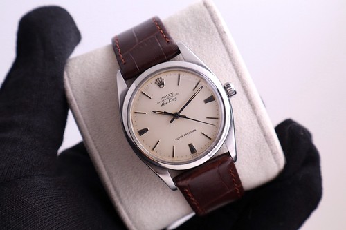 Rolex airking beige dial stick - rolex,