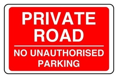 Parking private road - no,