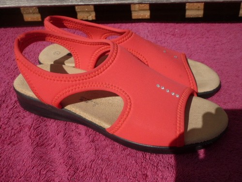 Pavers ladies red fabric - ladies, flat