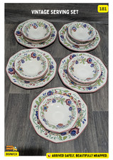 🌸 Churchill English Tableware – 15-Piece Floral Set, Vintage