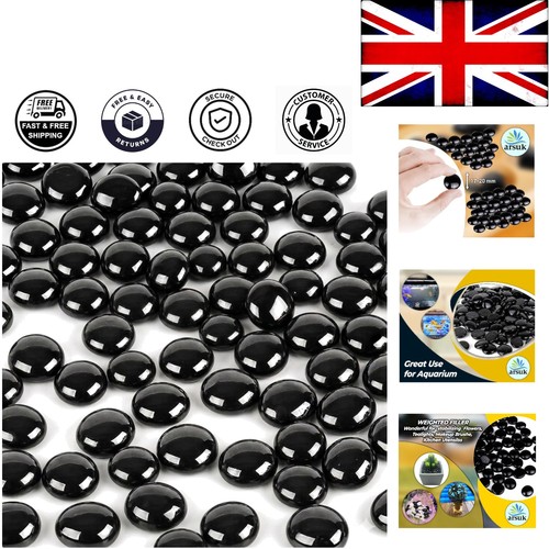Elegant black glass pebbles - elegant,