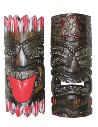 Set hawaiian tiki masks - 2,