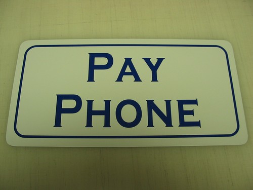 Pay phone metal tin - pay,