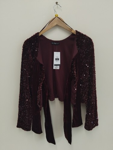 Bnwt burgundy sequin - f&f,