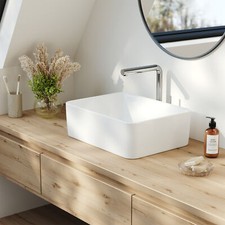 Round/Bowl Vessel Wash Basin White Bathroom Vanity Countertop Ceramic Small Sink