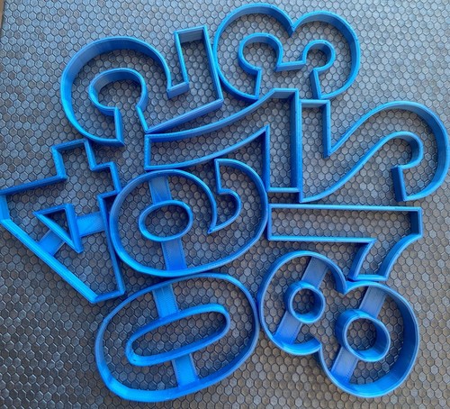 Cookie baking cutters numbers - cookie,
