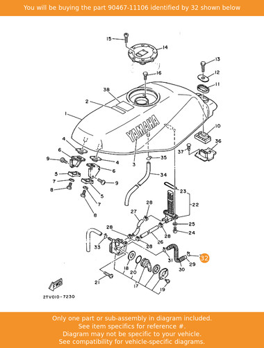 Yamaha clip 90467 11106 - yamaha, clip,