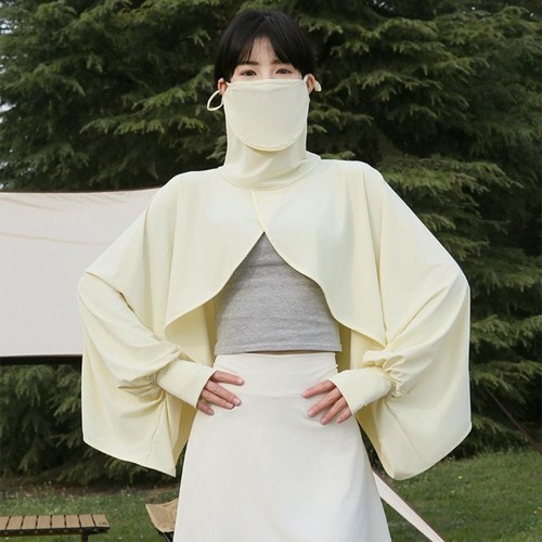 Face cover sun protection cape - face,